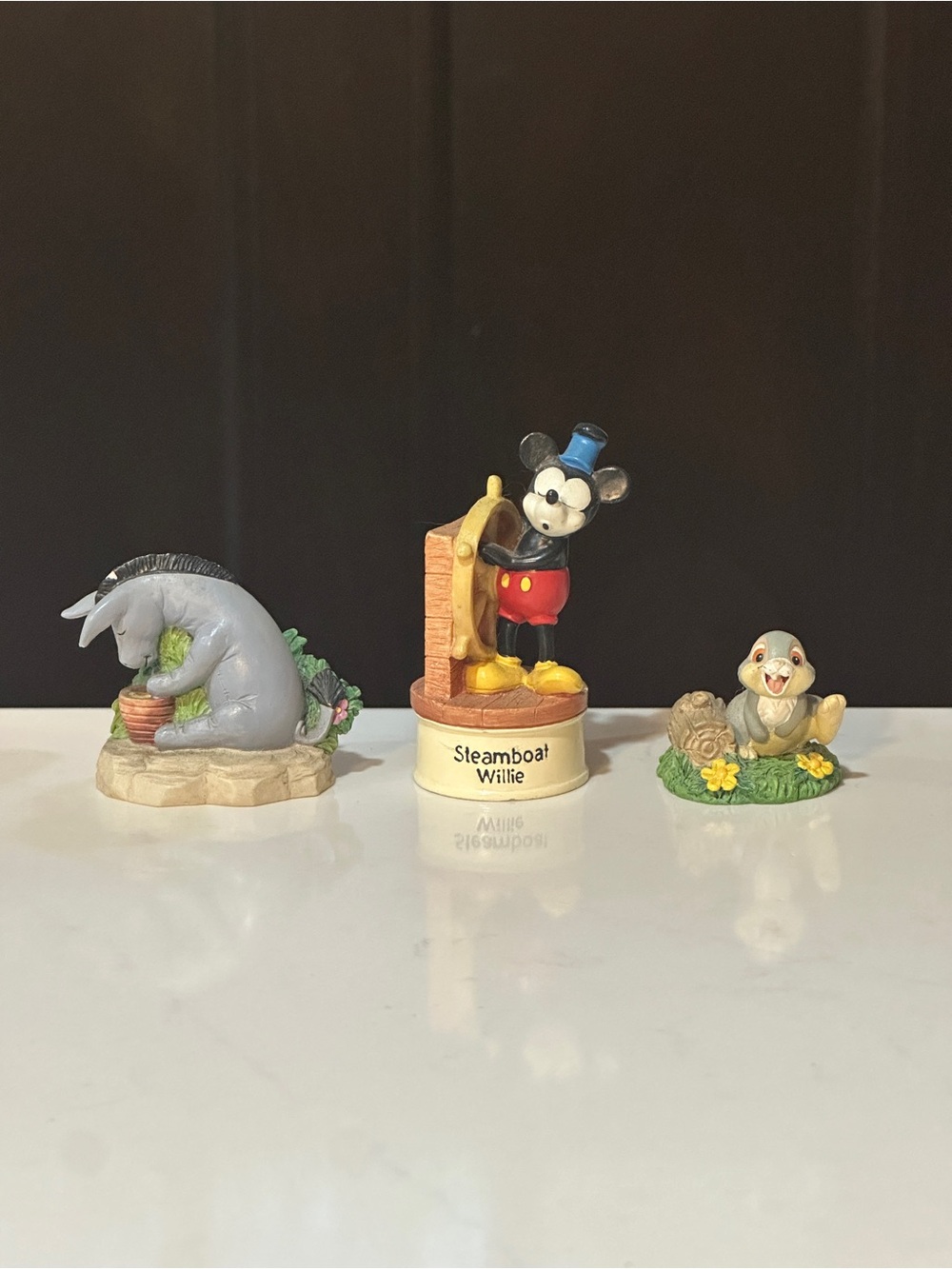 Vintage Disney Magic Thimble Collection by Lenox Steamboat Mickey Thumper Eeyore